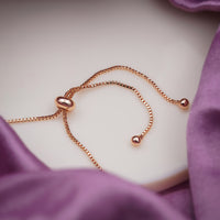 Stellar Rose Gold Star CZ Slider Bracelet