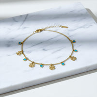 Bluestone Gold-Tone Stainless Steel Bracelet for Women