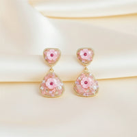 Sakura Blush Drop Earrings for Women