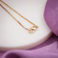 Yama – Gold Wheat Chain CZ Heart Tassel Pendant Necklace