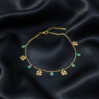 Bluestone Gold-Tone Stainless Steel Bracelet for Women