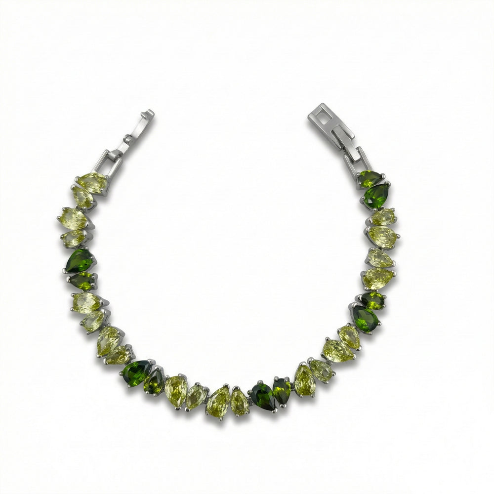 Green Natural Stone Bead Bracelet