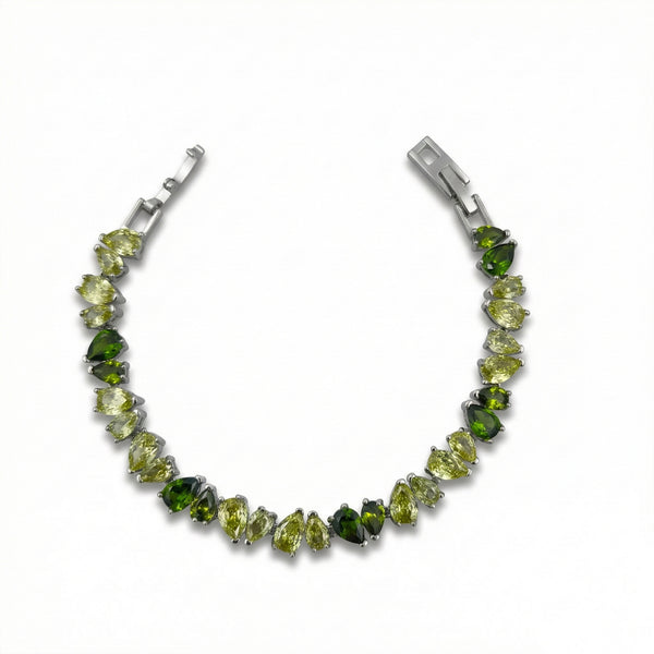 Green Natural Stone Bead Bracelet