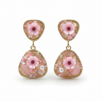 Sakura Blush Drop Earrings for Women